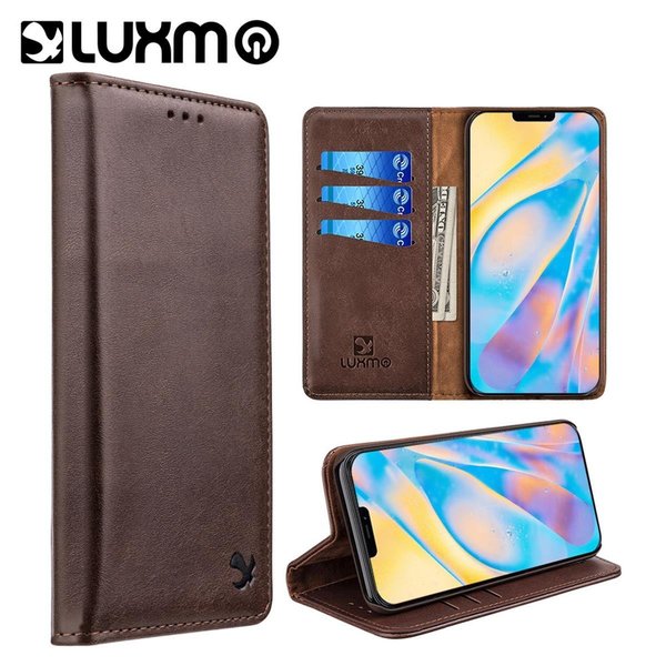 Dream Wireless Dream Wireless LPFIP1267-GENT-BR 6.7 in. The Luxury Gentleman Magnetic Flip Leather Wallet Case for iphone 12 Pro Max; Brown LPFIP1267-GENT-BR